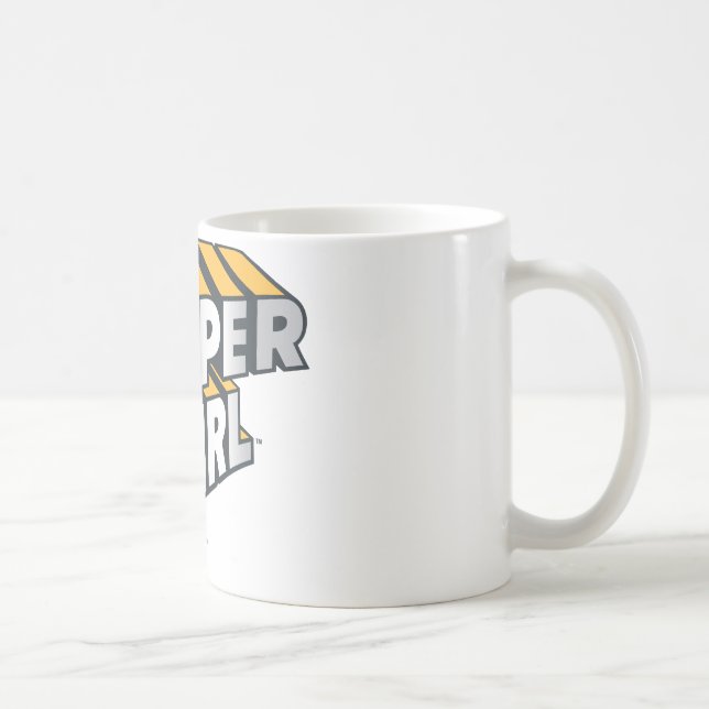 Supergirl Silver och Orange Logotyp Kaffemugg (Höger)