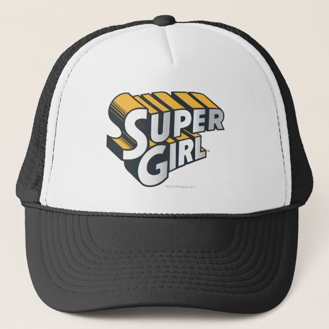 Supergirl Silver och Orange Logotyp Keps (Framsida)