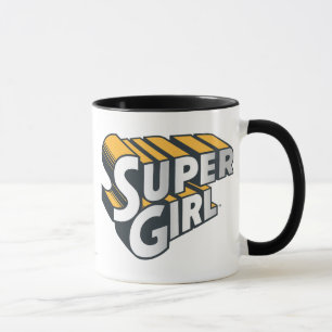 Supergirl Silver och Orange Logotyp Mugg