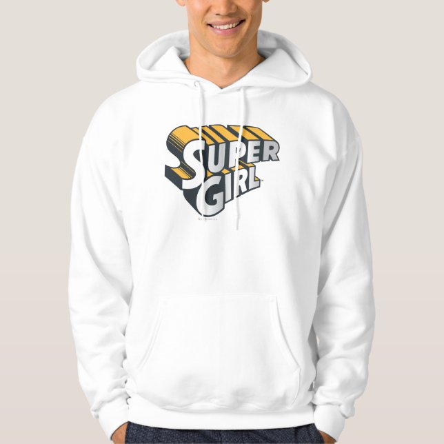 Supergirl Silver och Orange Logotyp Munkjacka (Framsida)