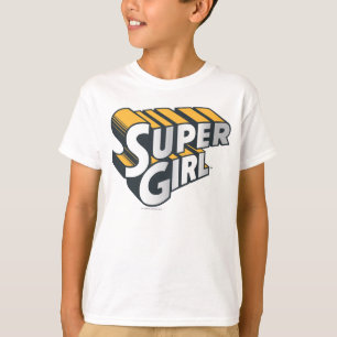 Supergirl Silver och Orange Logotyp T-shirt