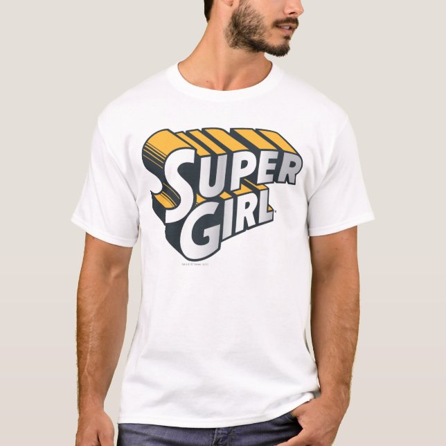 Supergirl Silver och Orange Logotyp Tröja (Framsida)