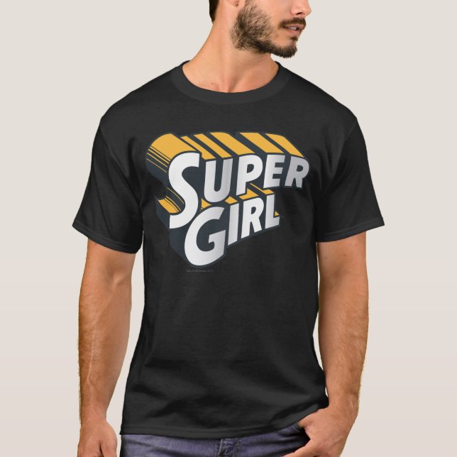 Supergirl Silver och Orange Logotyp Tröja (Framsida)