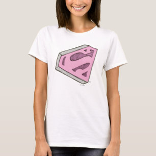 Supergirl Sketched Rosa Logotyp Tröja
