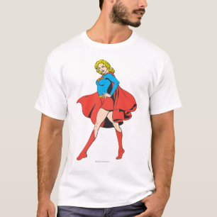 Supergirl slår en posera t shirt