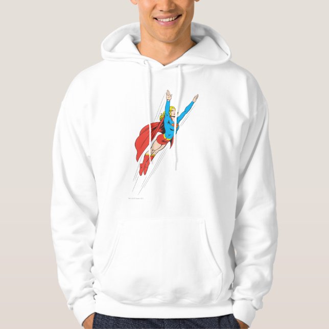 Supergirl Soars High Sweatshirt Med Luva (Framsida)