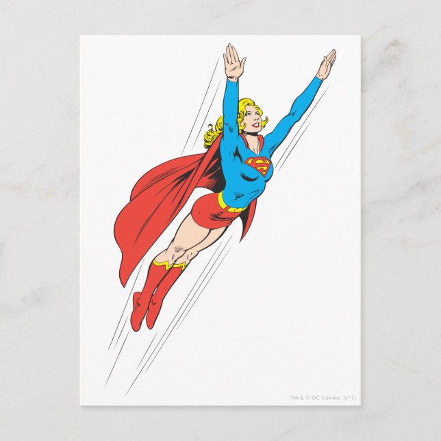 Supergirl Soars High Vykort (Framsida)