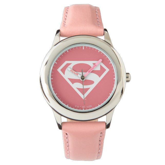 Supergirl Solid S-Shield Armbandsur (Framsida)