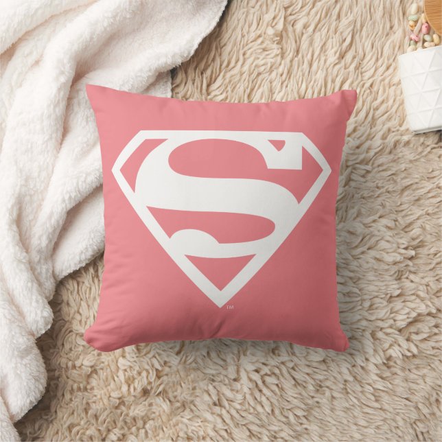 Supergirl Solid S-Shield Kudde (Filt)