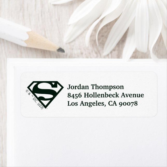 Supergirl Solid S-Shield Returadress Etikett (Insitu)