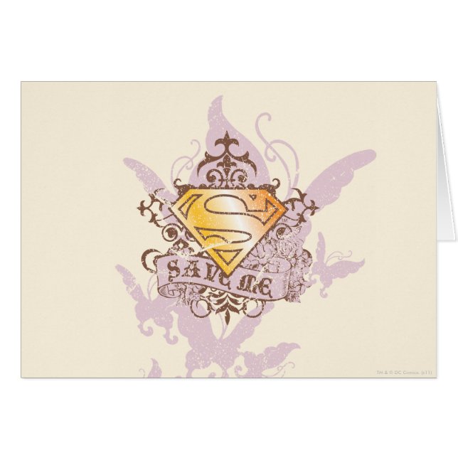 Supergirl Spara Me Hälsningskort (Framsidan Horizontal)