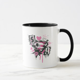Supergirl Spills and Scribbles Collage Mugg