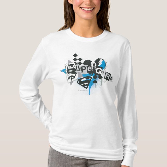 Supergirl Spills and Splatter T-shirt (Framsida)