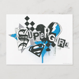 Supergirl Spills and Splatter Vykort