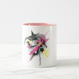Supergirl Spray Paint Två-Tonad Mugg