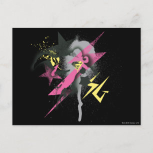 Supergirl Spray Paint Vykort