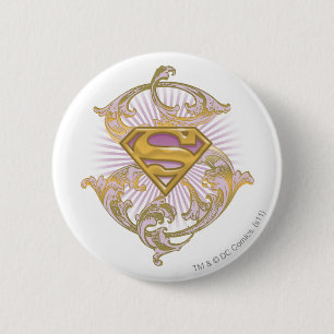 Supergirl Starbust Logotyp Knapp