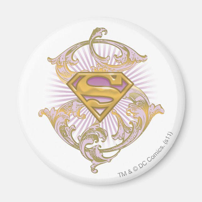 Supergirl Starbust Logotyp Magnet (Framsidan)