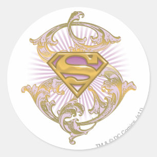 Supergirl Starbust Logotyp Runt Klistermärke