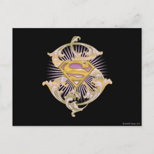 Supergirl Starbust Logotyp Vykort