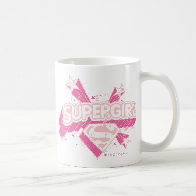 Supergirl Stars och Logotyp Kaffemugg (Höger)