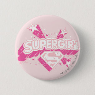 Supergirl Stars och Logotyp Knapp