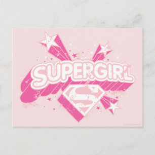 Supergirl Stars och Logotyp Vykort
