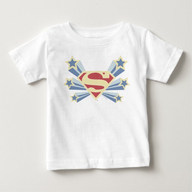 Supergirl Stars S-Shield T Shirt (Framsida)