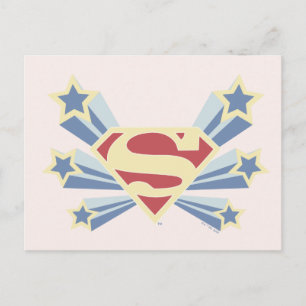 Supergirl Stars S-Shield Vykort