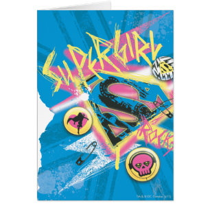 Supergirl Sten Hälsningskort