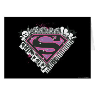 Supergirl Stift Logotyp Hälsningskort