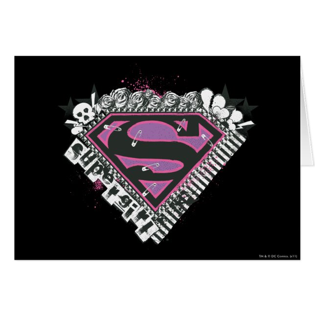 Supergirl Stift Logotyp Hälsningskort (Framsidan Horizontal)