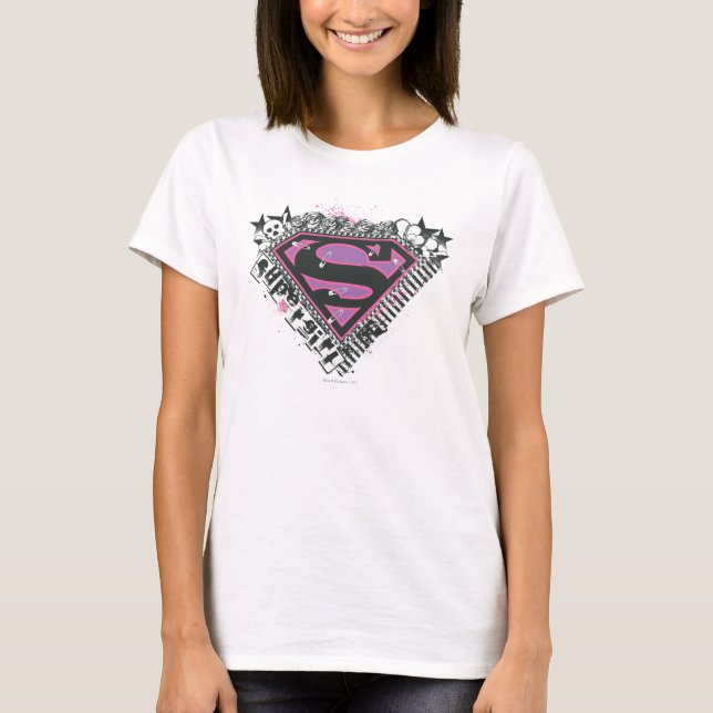 Supergirl Stift Logotyp T Shirt (Framsida)