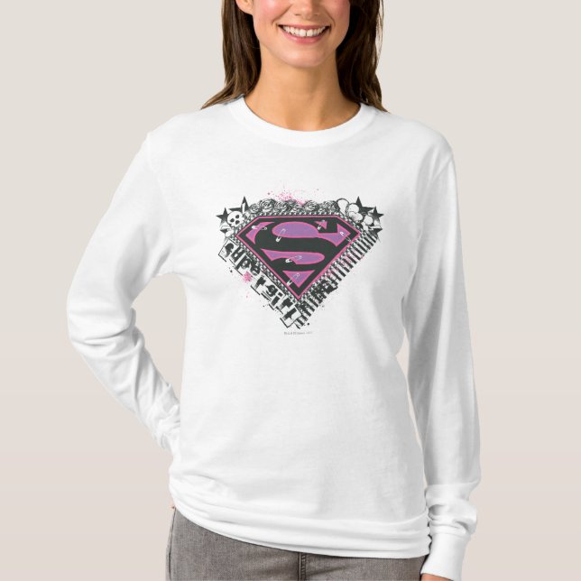Supergirl Stift Logotyp T Shirt (Framsida)