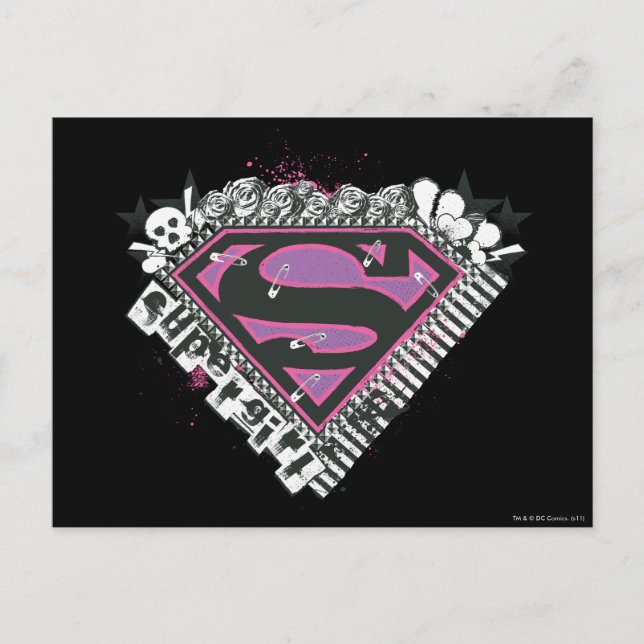 Supergirl Stift Logotyp Vykort (Framsida)