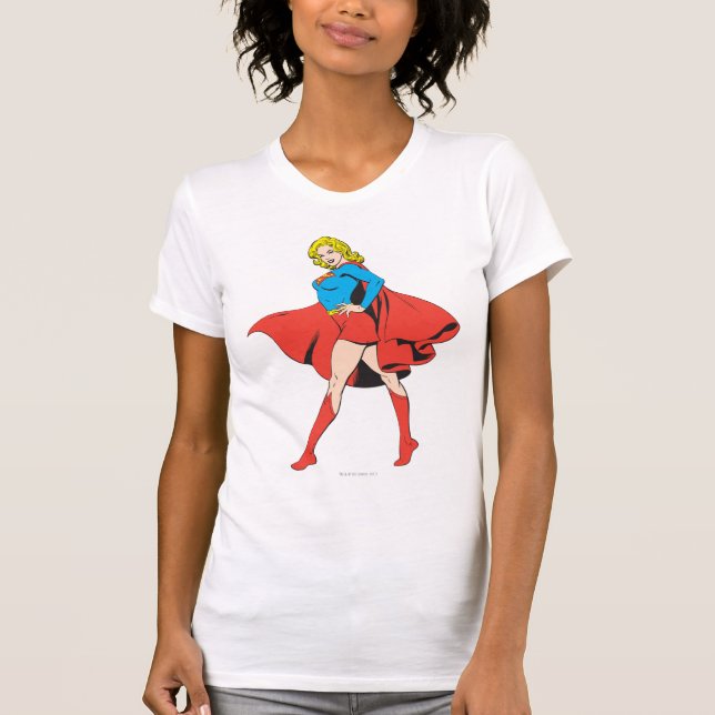 Supergirl Strejka a Pose Tee (Framsida)
