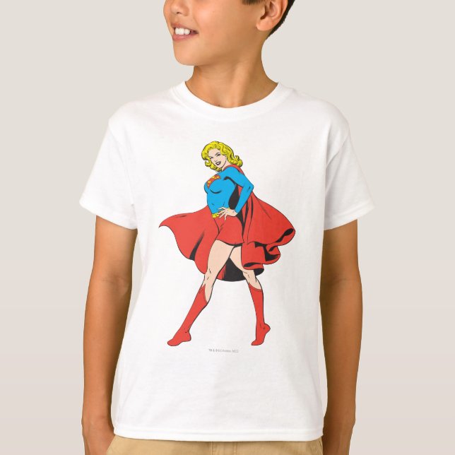 Supergirl Strejka a Pose Tee Shirt (Framsida)