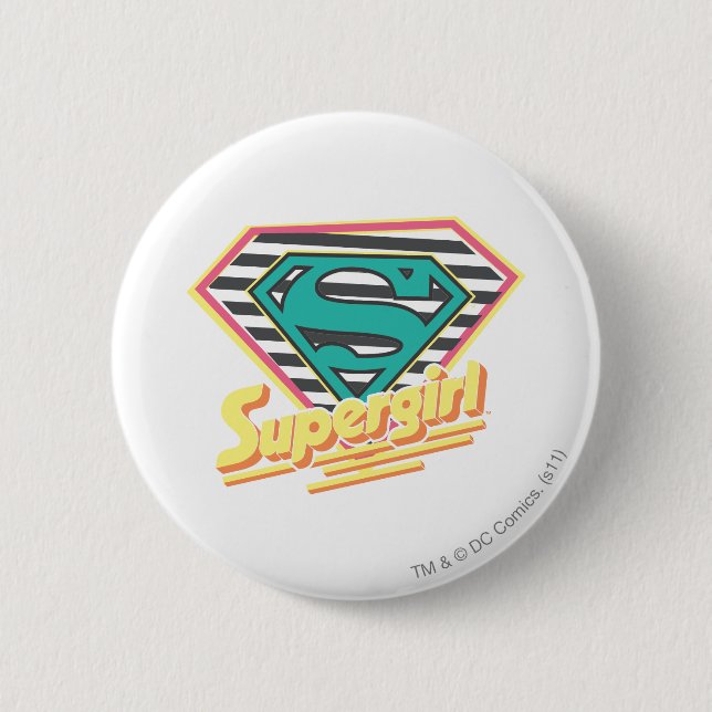 Supergirl Stripe-Logotyp Knapp (Framsida)