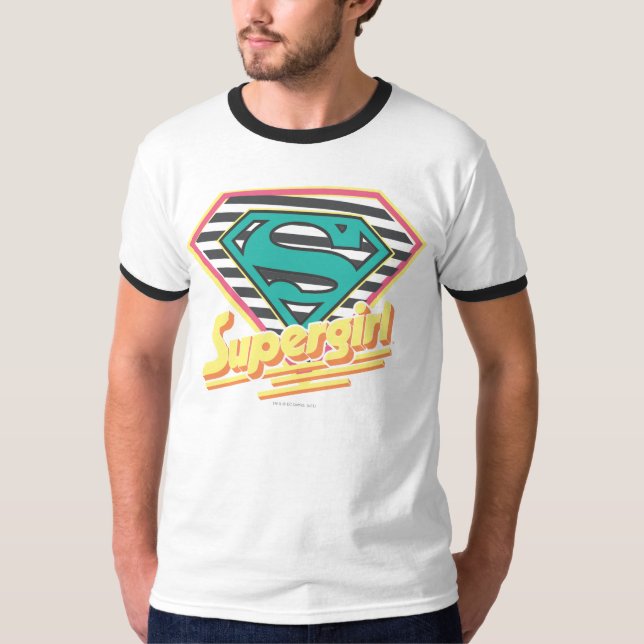 Supergirl Stripe-Logotyp T-shirt (Framsida)