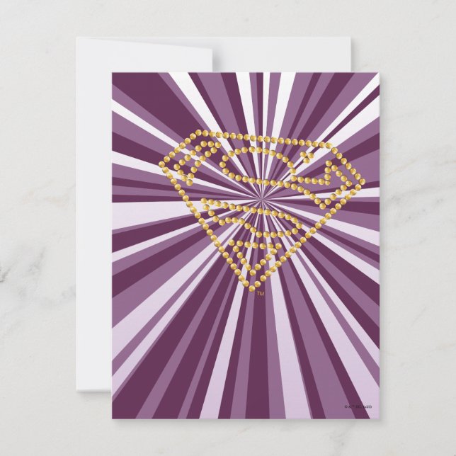 Supergirl Studed S-Shield Anteckningskort (Framsida)