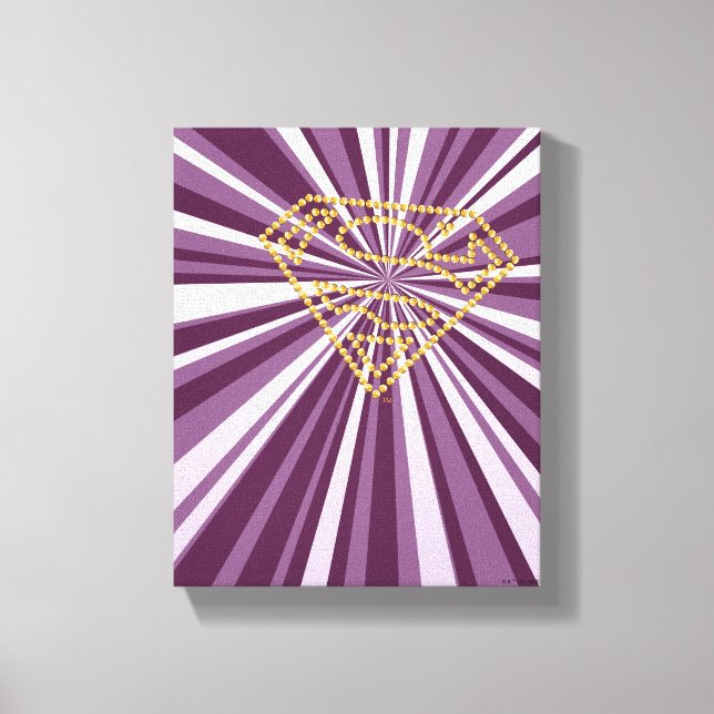 Supergirl Studed S-Shield Canvastryck (Framsida)