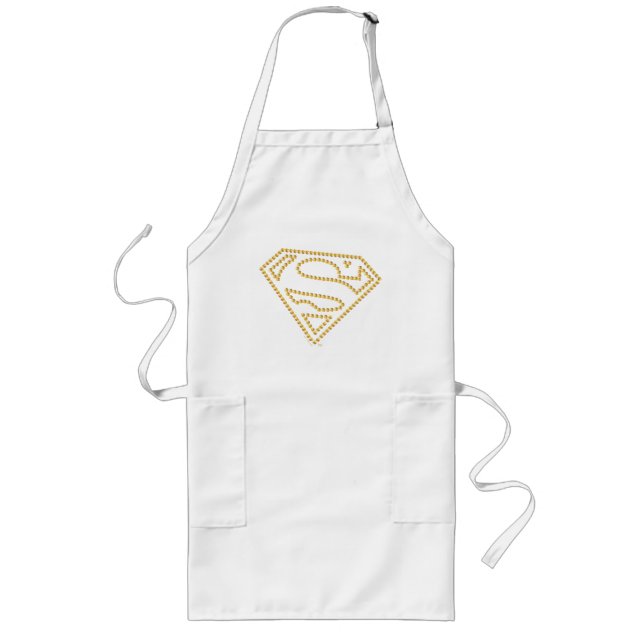 Supergirl Studed S-Shield Långt Förkläde (Framsidan)