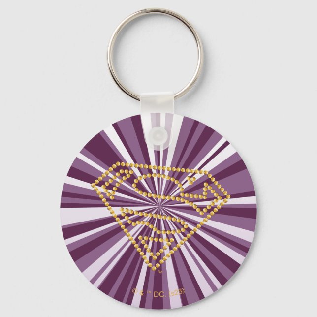 Supergirl Studed S-Shield Nyckelring (Framsida)