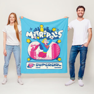 Supergirl Super Pop Kvinnan från i morgon Fleecefilt