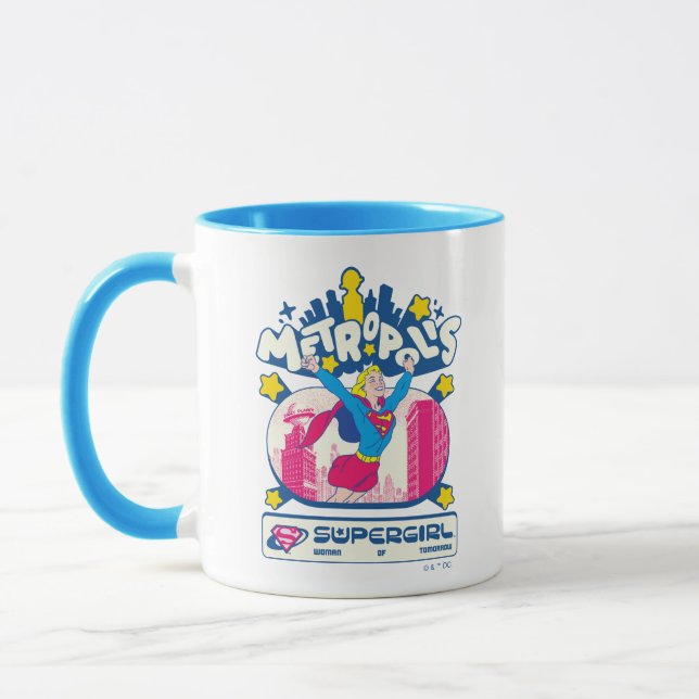Supergirl Super Pop Kvinnan från i morgon Mugg (Vänster)