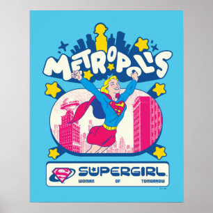 Supergirl Super Pop Kvinnan från i morgon Poster
