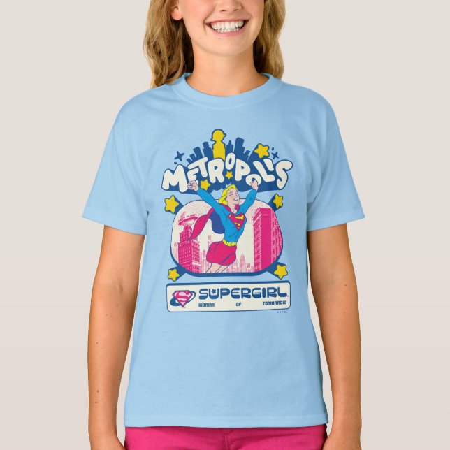 Supergirl Super Pop Woman of Tomorrow T Shirt (Framsida)