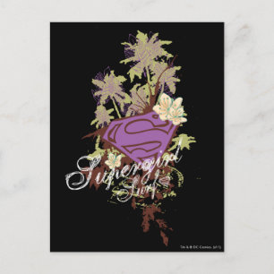 Supergirl Surfa Logotyp Vykort