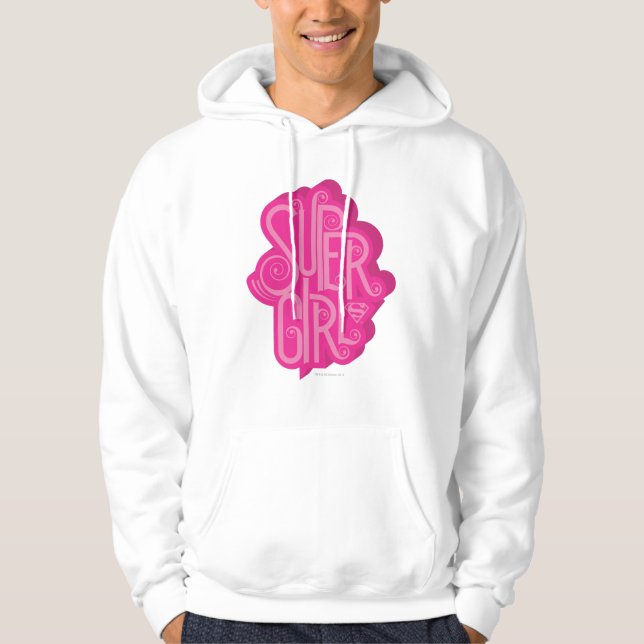Supergirl Swirl 2 Sweatshirt Med Luva (Framsida)