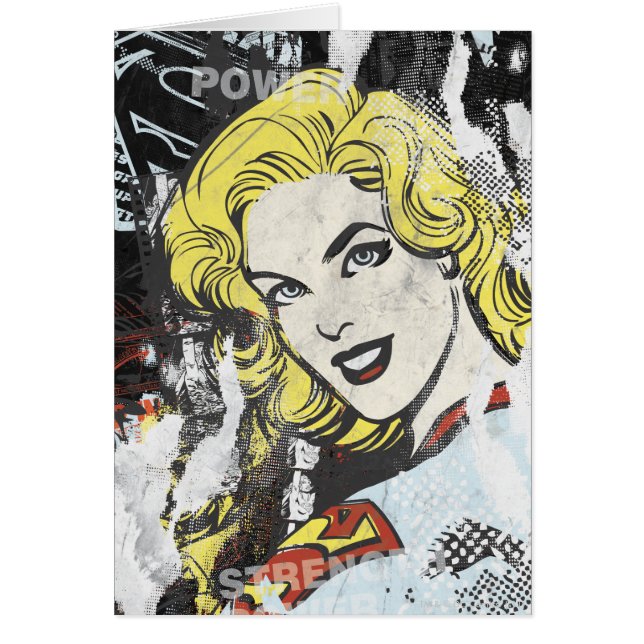 Supergirl Tecknad Capers 1 Hälsningskort (Framsidan)